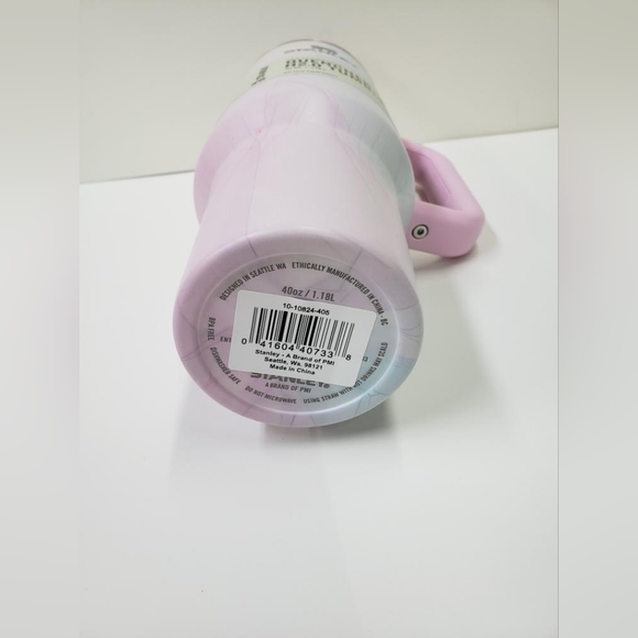 NWT Stanley Quencher H2.0 Tumbler 40oz - Tulle Pink Tie Dye 2023 Perfect Gift - Picture 2 of 2